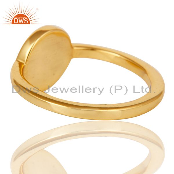 Exporter 18k Yellow Gold Plated Traditional Handmade Red Enamel Brass Ring Jewellery