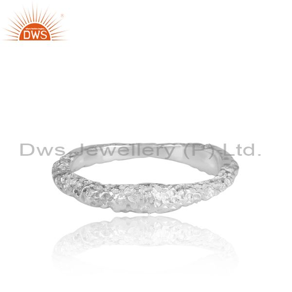 Handmade Fine 925 Silver Twisted Designer Statement Ring
