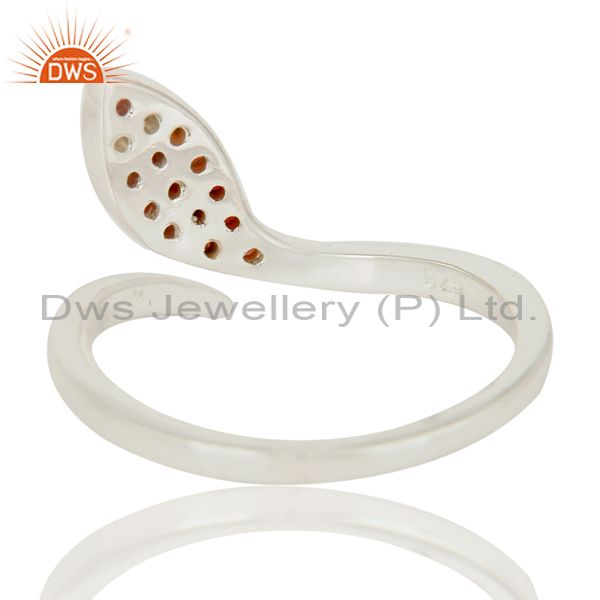 Exporter 925 Sterling Silver Citrine and Garnet Gemstone Snake Design Adjustable Ring