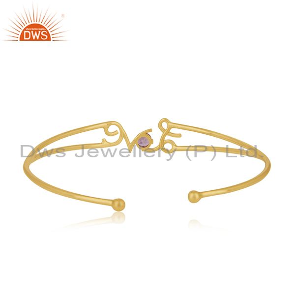 Wholesalers Custom Initial Love Design 925 Silver Cuff Bracelet Manufacturer for Designers