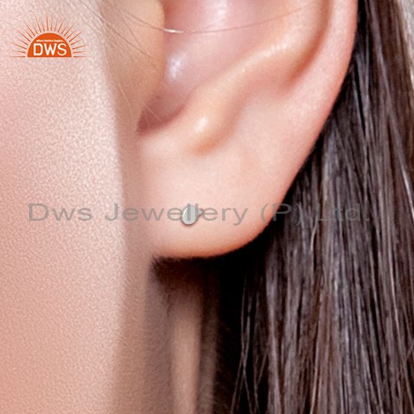 Wholesalers Unique Sterling Fine Silver Girls Stud Earrings Jewelry Manufacturer