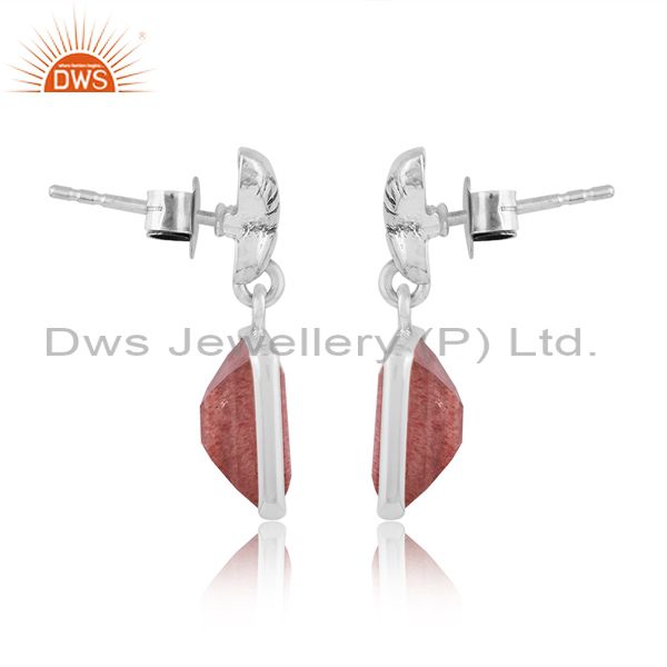 Intricately Designed Sterling Silver Oxidized Earring
