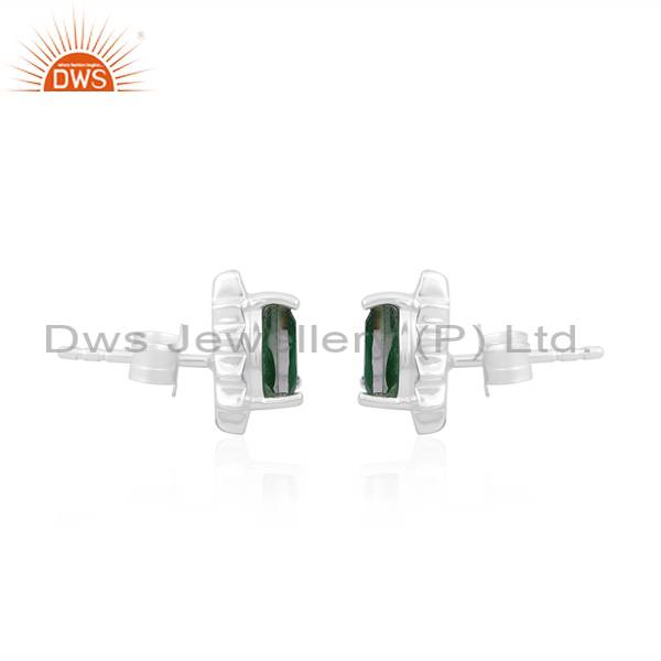 Doublet Zambian Emerald Quartz Studs for Every Occasion