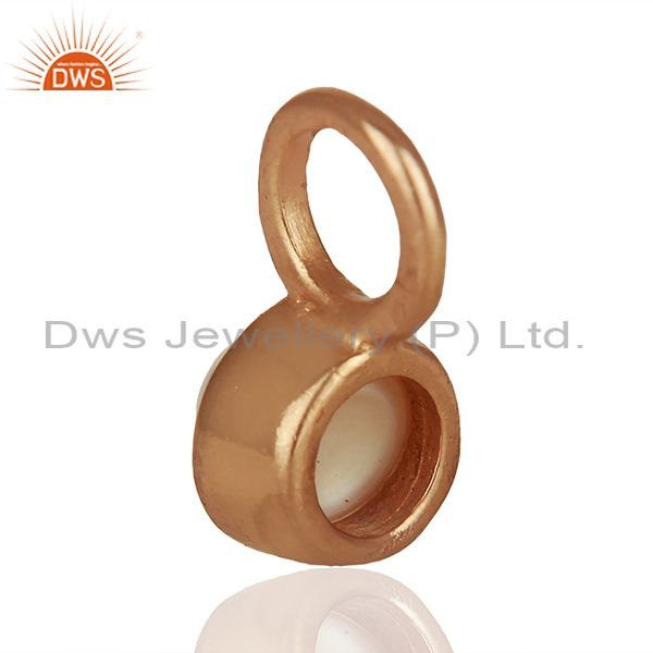 Exporter Natural Pearl Rose Gold Plated 925 Sterling Silver Pendant Supplier