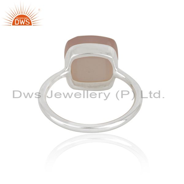 Wholesalers Rose Chalcedony Gemstone Handmade Sterling Silver Ring Manufacturers