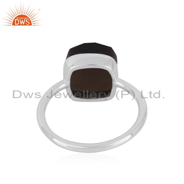 Exporter Smoky Quartz Gemstone Fine Sterling Silver Handmade Ring Manufacturers INdia