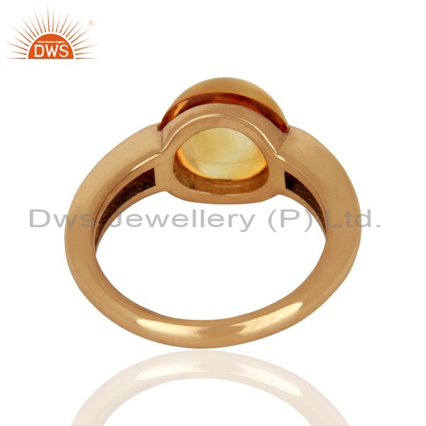 Wholesalers Citrine Eye of the Beholder Tension Sterling Silver Rose Gold Plated Rings