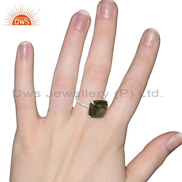 Wholesalers Labradorite Gemstone Sterling Fine Silver Rings Girls Jewelry Supplier