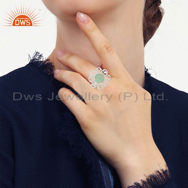 Designers of 925 silver cocktail gemstone rings custom jewelry manufacturer