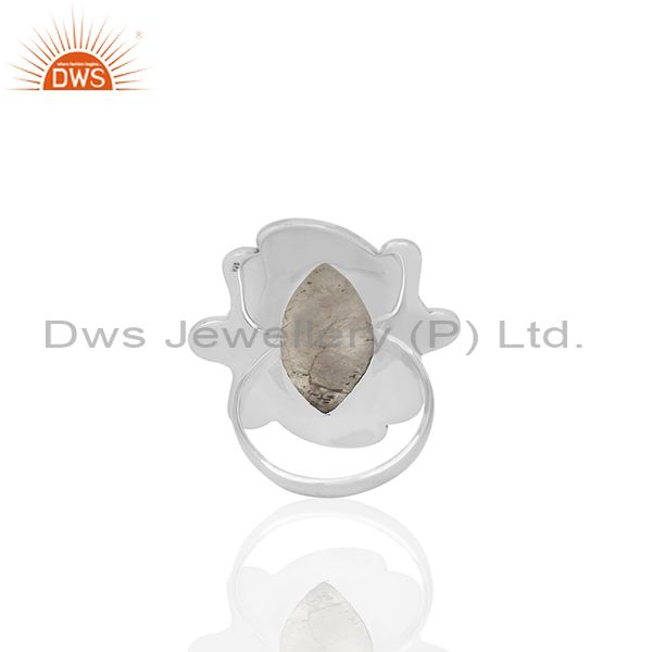 Wholesalers Oxidized 925 Silver Rainbow Moonstone Womens Rings Custom Jewelry Manufacturer