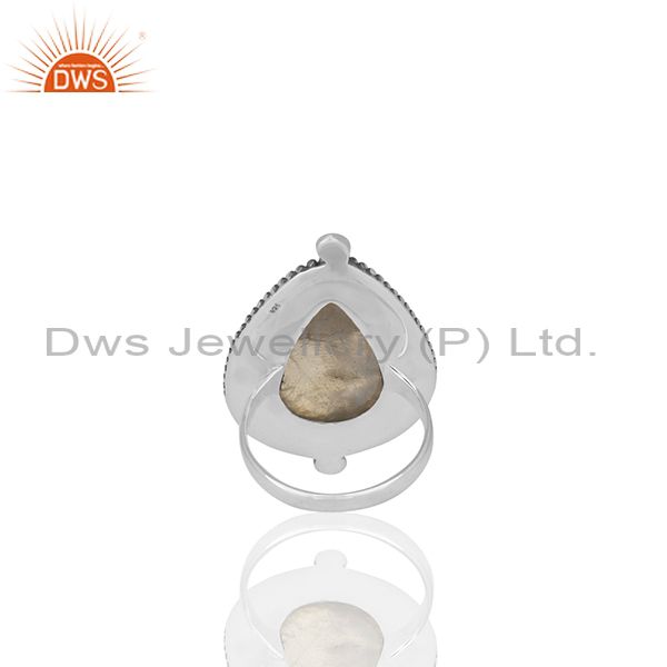 Wholesalers Indian Handmade 925 Sterling Silver Moonstone Designer Rings Supplier from India