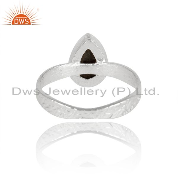 Designer Shank Sterling Silver Labradorite Handmade Ring