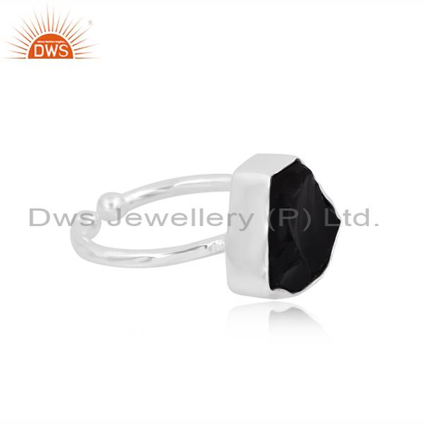 Stylish Black Obsidian Ring for the Modern Personality