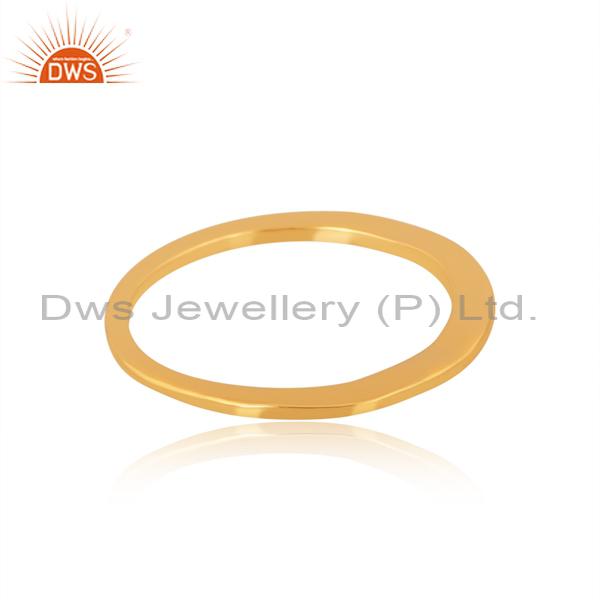 Gold Plated Silver Band Ring: Luxurious Style