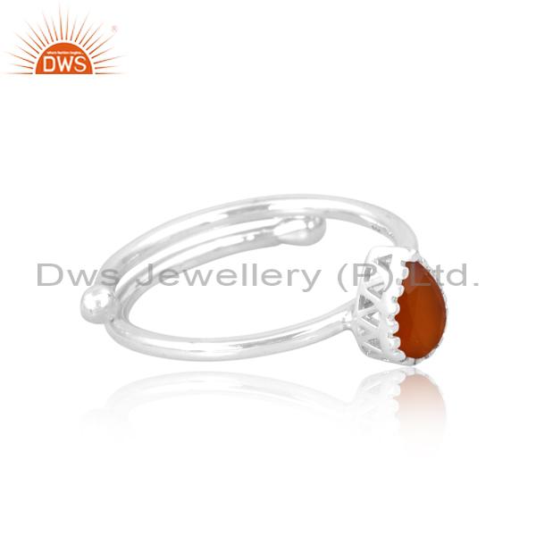 Exquisite Carnelian Engagement Ring for Women