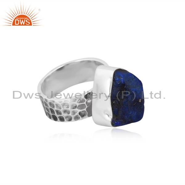 Lapis Handcrafted Ring: Delicate Charm for Girls