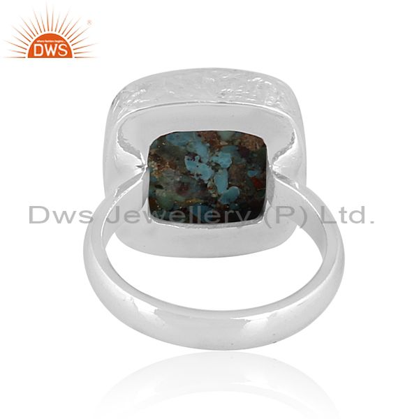 Boulder Turquoise Set Fine 925 Sterling Silver Classy Ring