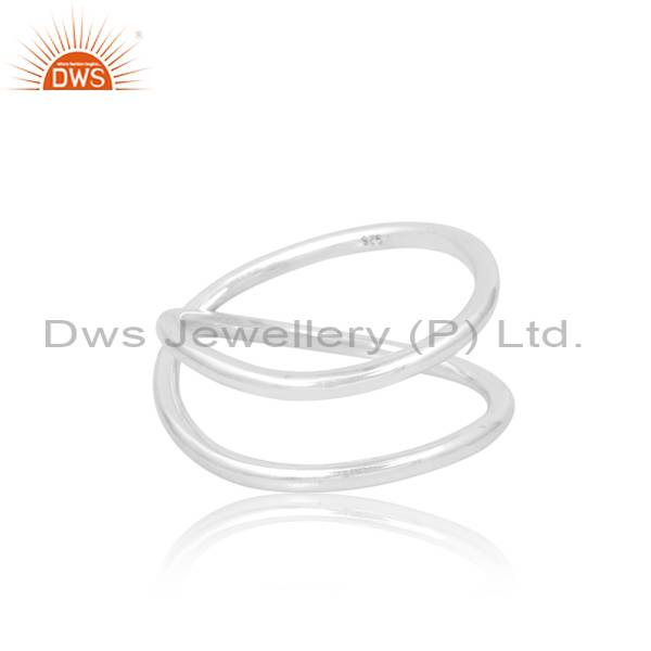 White Silver Wire Ring: Elegant & Versatile Jewelry Piece