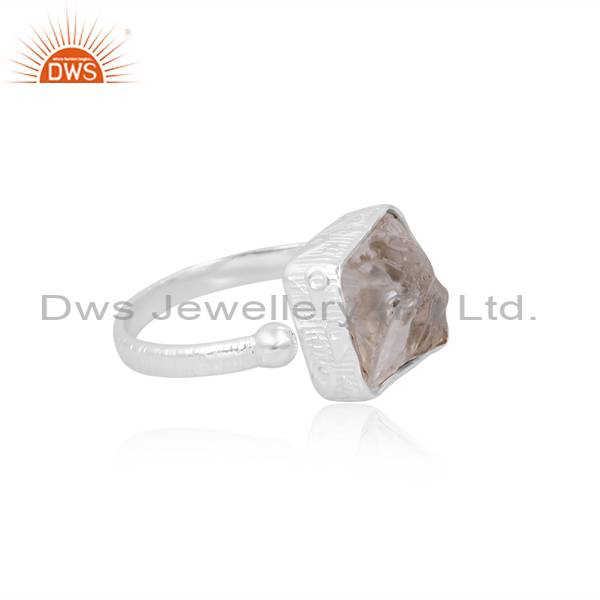Stunning Crystal Quartz 925 Silver Ring - Exquisite Design