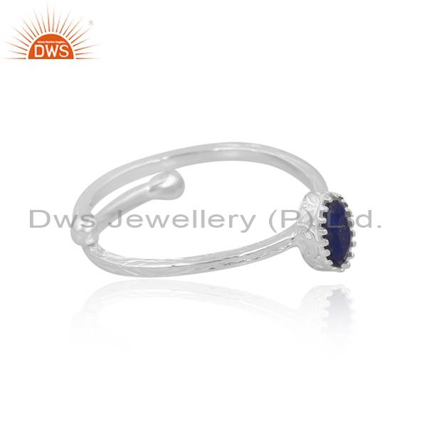 Stunning Lapis Lazuli Silver Ring for Girls