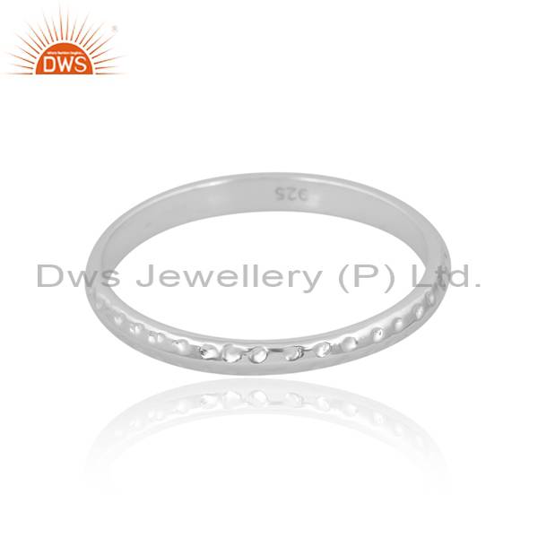 Girls' Plain 925 Silver Band - Perfect Accessory