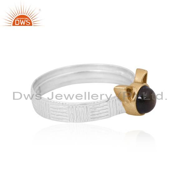 Stunning Silver Ring: Gold Sheen Obsidian