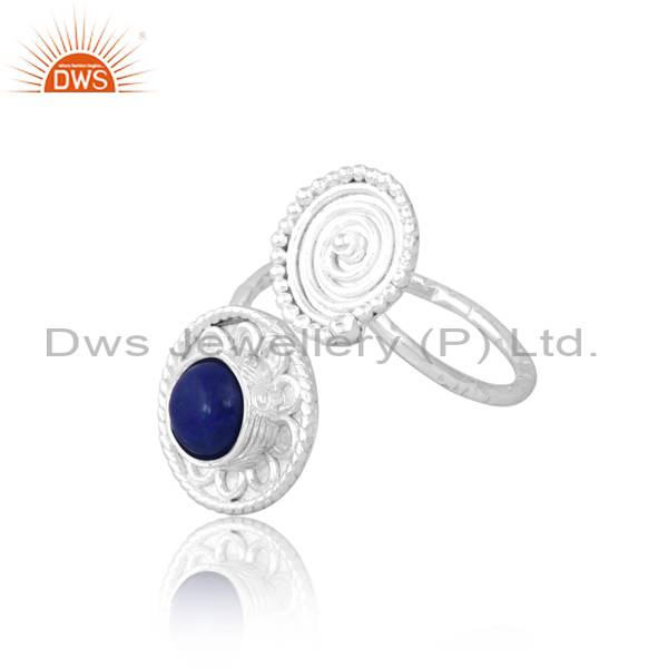 Lapis Lazuli Couple's Sterling Silver Ring