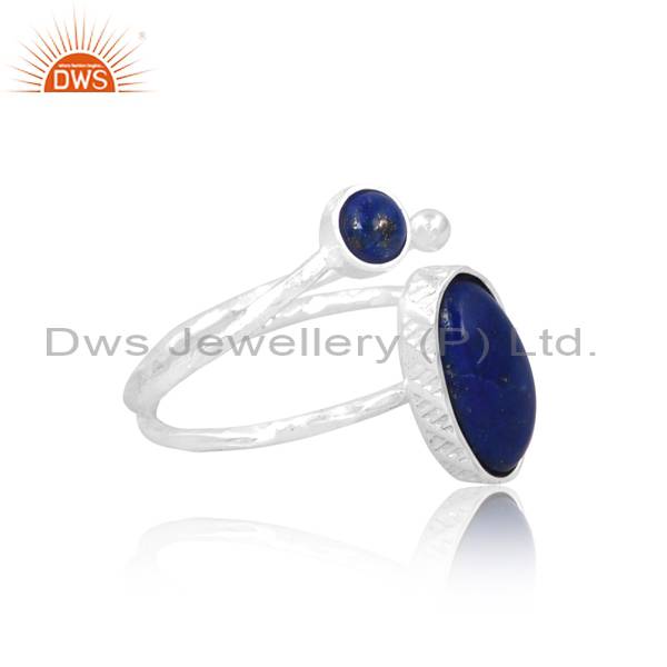 Lapis Lazuli Sterling Silver Couple's Ring