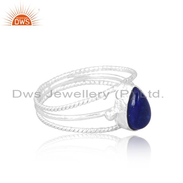 Lapis Lazuli 925 Sterling Silver Ring: Exquisite Elegance