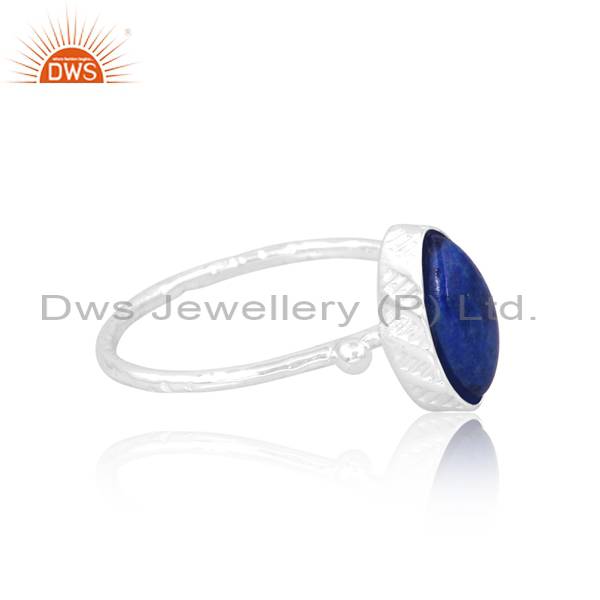 Artisanal Lapis Lazuli Gems Ring - Unique Handcrafted Design