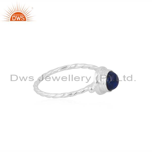 Lapis Lazuli Silver Ring - Unique Handcrafted Design