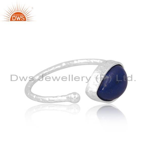 Lapis Lazuli Sterling Silver Ring - Handcrafted Gemstone