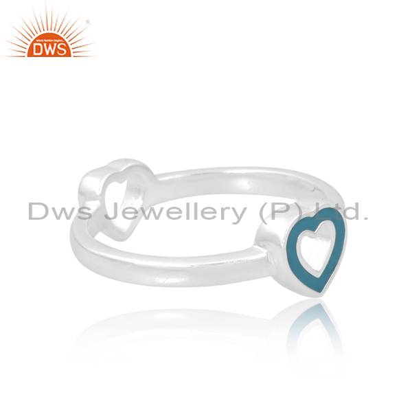 Enamel Heart Ring: Exquisite Handcrafted Design
