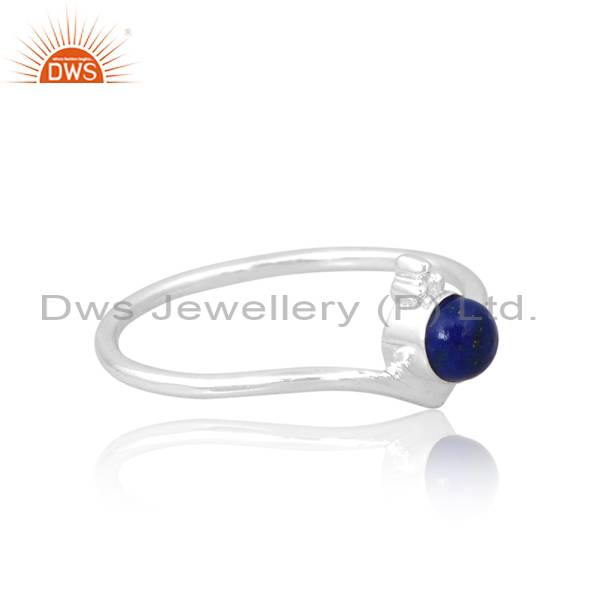 Artisan Lapis Lazuli Ring - Handcrafted Sterling Silver