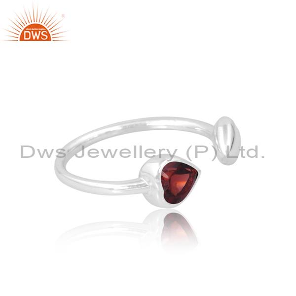 Garnet Heart Engagement Ring: Exquisite Romance