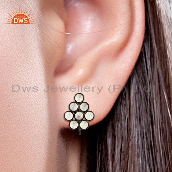 Cz Gemstone Earrings Connectors Jewelry Manufacturer