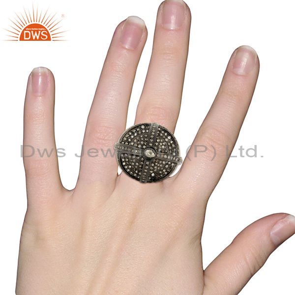 Wholesalers 2.45 Cts Rose/Uncut Diamond 925 Silver GF Victorian Style Wedding Ring Jewelry