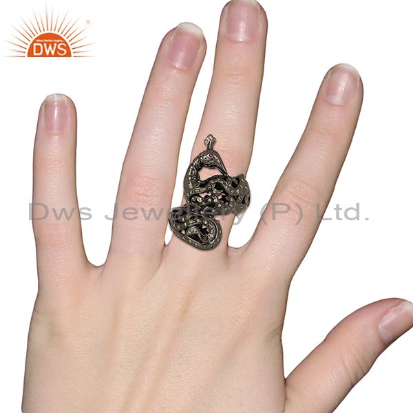 Exporter Handmade Pave Diamond Engagement Antique Ring Supplier Manufacturer