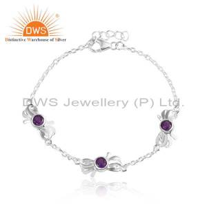 Stunning Amethyst Bracelet With Elegant Bow Tie Design