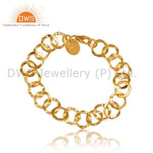 18K Gold Vermeil 925 Silver With Minimalist Link Bracelet