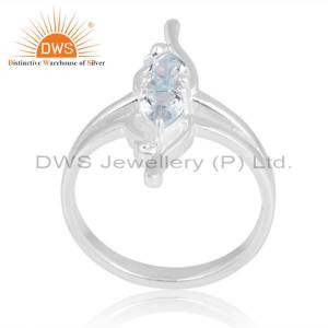 Charming Blue Topaz Duck Ring: Perfect For Any Occasion