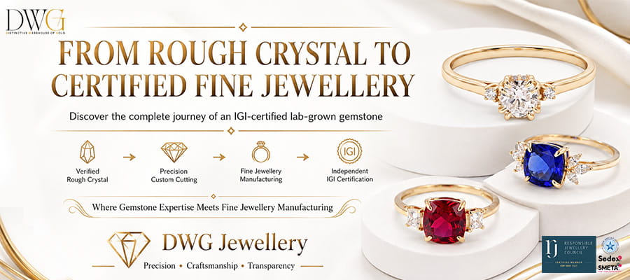 FROM ROUGH CRYSTAL TO CERTIFIED FINE JEWELLERY