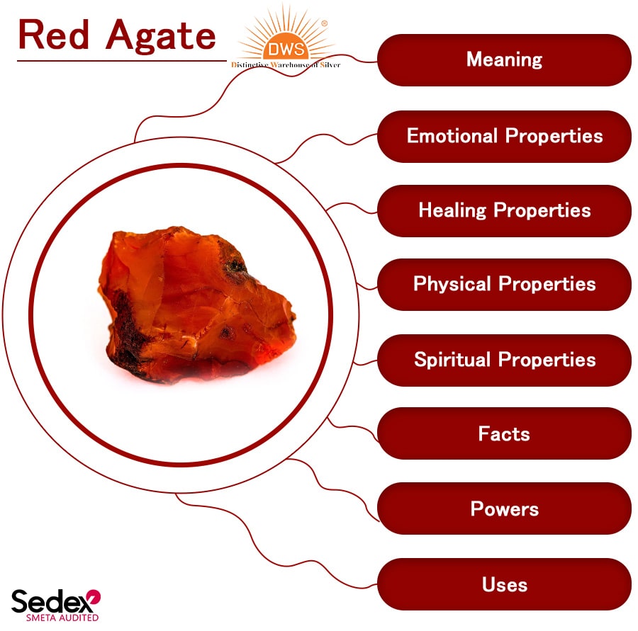 Rynke panden Match ihærdige Red Agate Stone: Meaning, Properties, Powers, Facts, Uses