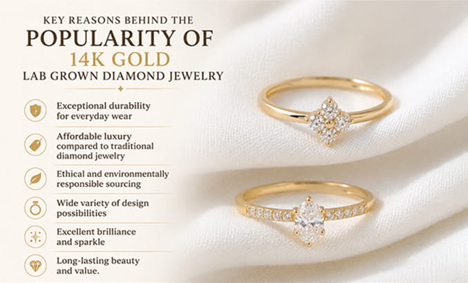 14 Karat Lab Grown Diamond Jewelry