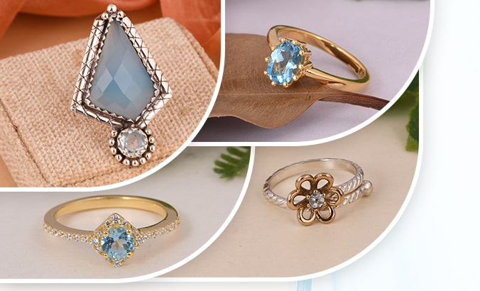 November Birthstone Topaz Rings