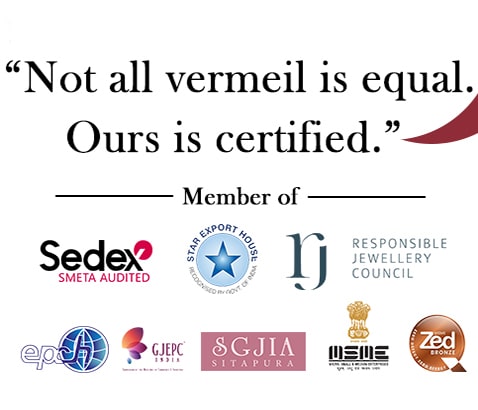Not all vermeil is equal. Ours is certified.