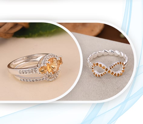 November Birthstone Citrine Rings