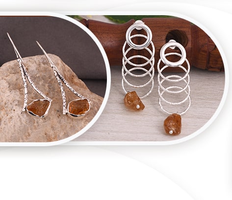 November Birthstone Earrings - Citrine