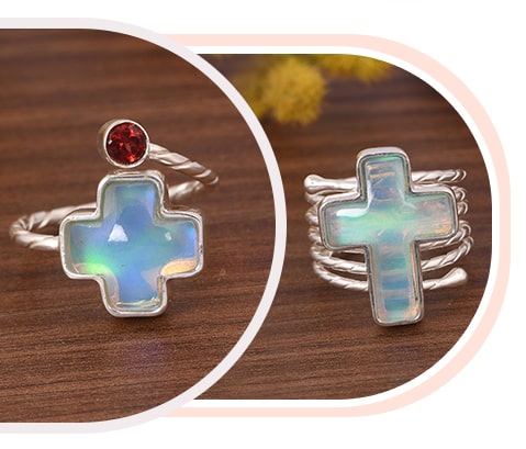 Fine Jewelry with Cross Gemstone