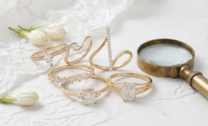 9 Karat Natural Diamond Jewelry Collection